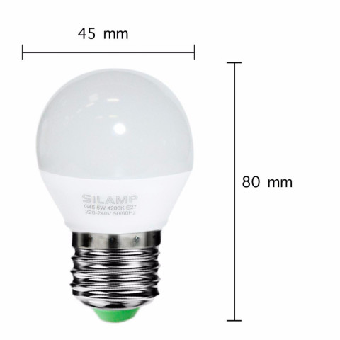 Ampoule led e27 g45 5w 220v 220 - couleur eclairage au choix