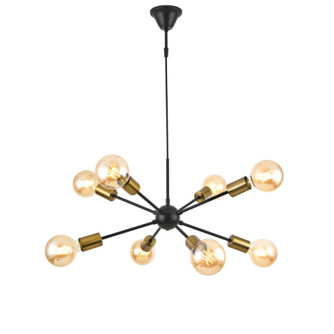 Lustre lampe lumière suspendu suspension à 8 branches amiens e27 helloshop26 03_0007599