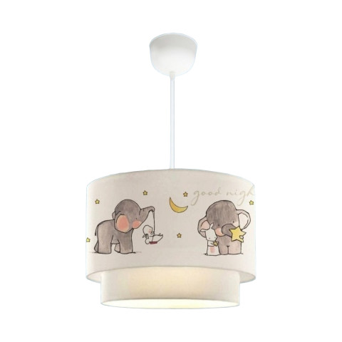 Lustre lampe lumière suspendu suspension lurgan pour enfant e27 70 cm motif d'éléphant helloshop26 03_0007543