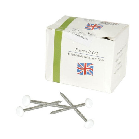 Clou inox nicoll embout plastique blanc pour belriv - l.65 mm - 100 pièces - ci65b