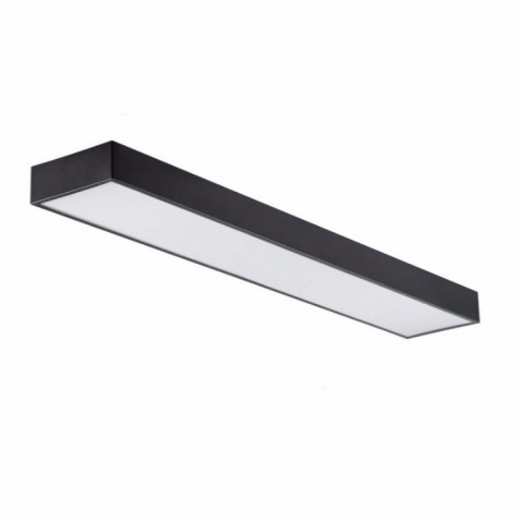 Réglette led 38w 120cm suspendu noir - couleur eclairage au choix