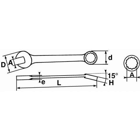Cle mixte 19 mm SAM - 50A19