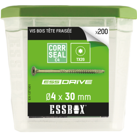 Vis essbox scell-it à bois - ø4 mm x 30 mm - boite de 200 - ex-1371001