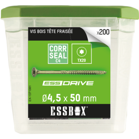 Vis essbox scell-it à bois - ø4,5 mm x 50 mm - boite de 200 - ex-1371081