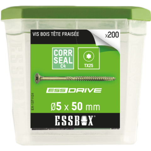 Vis essbox scell-it à bois - ø5 mm x 50 mm - boite de 200 - ex-1371131