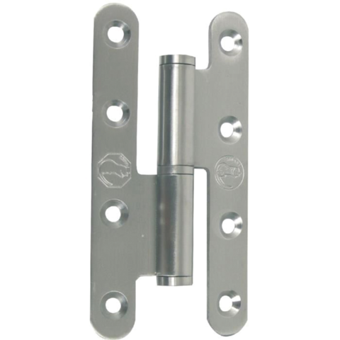 Paumelle inox brossé 304 bout rond TORBEL - 140x70 - gauche - J532345