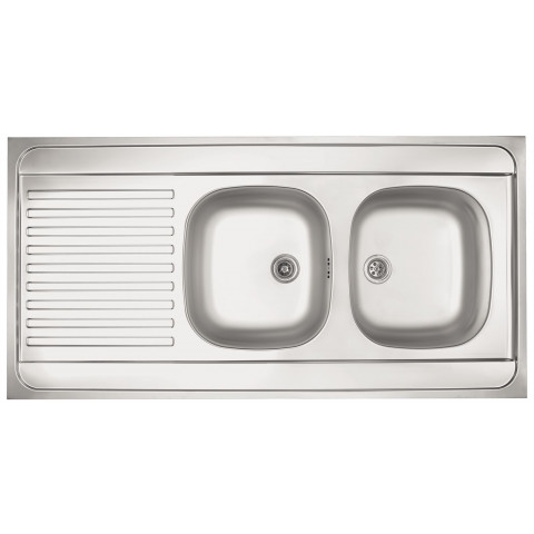 Franke Evier Inox A Poser 2 Bacs 1 Egouttoir Dimensions 120 X 60 Distriartisan