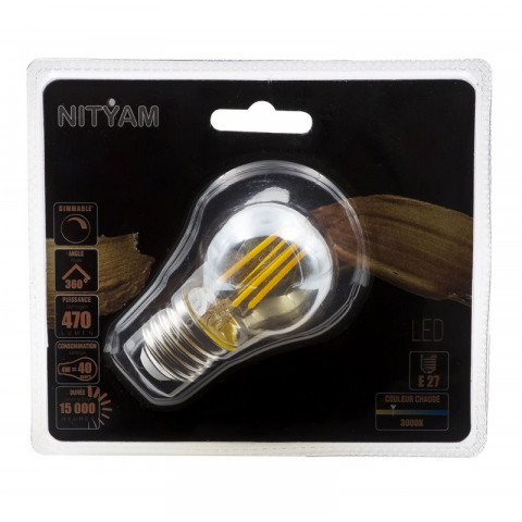 Filament ambrée sphérique 4w culot e27