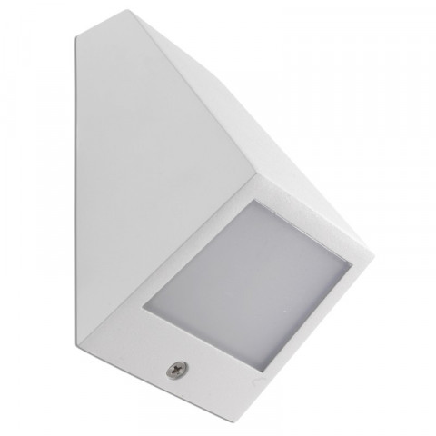 Applique 3w angle, aluminium et polycarbonate, blanc