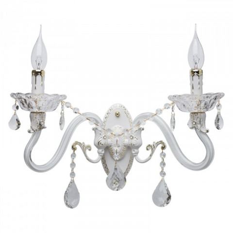 Applique murale blanche classic 2 ampoules 20 cm