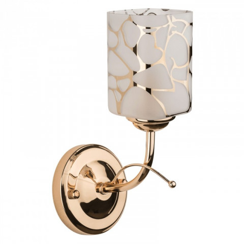Applique murale dorée megapolis 1 ampoule 18 cm