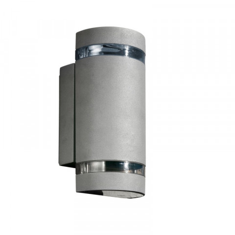 Applique selene, aluminium et polycarbonate, gris