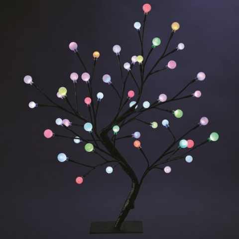 Arbre de noël boules multicolores 48 led