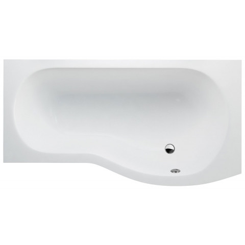 Cleargreen baignoire-douche asymétrique ecoround r22 170x80x74 cm lucite®