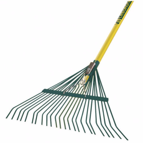 Balai acier fil plat renforcé - 24 dents - Manche bois - LEBORGNE - 366501
