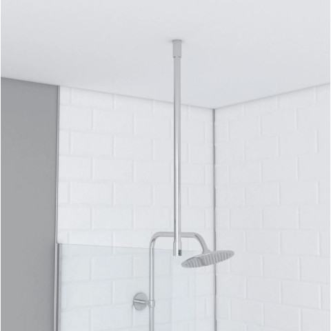Barre de fixation plafond pour douche à l’italienne - 60cm recoupable Aurlane - FAC253