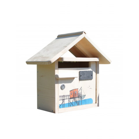 Boîte aux lettres en bois créastuce : au bout de la jetee (courte)