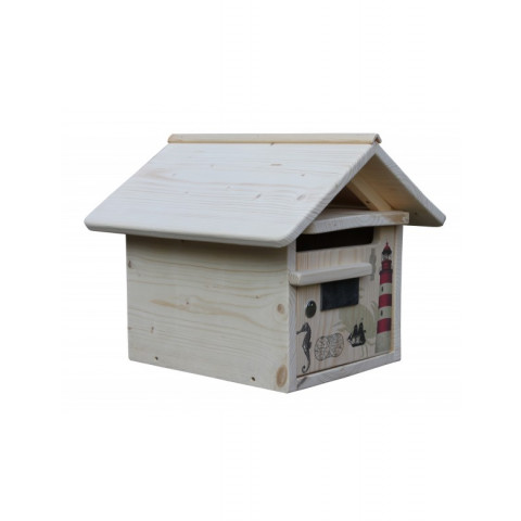 Boîte aux lettres en bois créastuce : nautilus (1 porte)