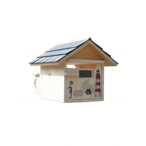 Boîte aux lettres en bois créastuce : nautilus (2 portes prestige)