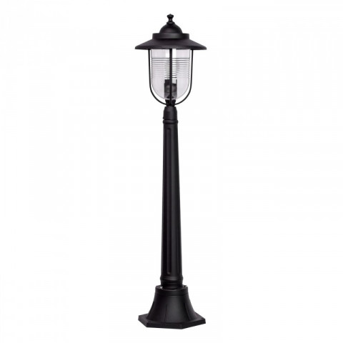 Borne d'extérieur noire street 1 ampoule 107 cm