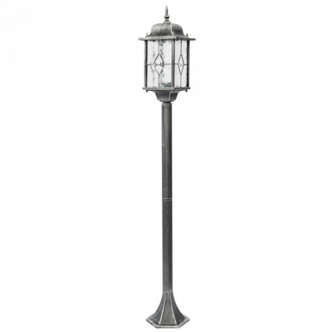 Borne d'extérieur noire street 1 ampoule 122 cm