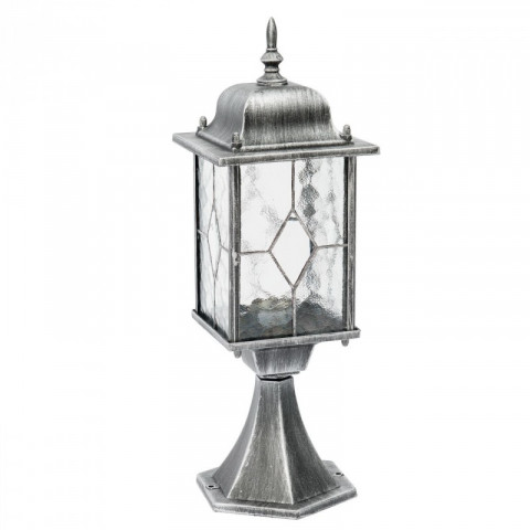 Borne d'extérieur noire street 1 ampoule 48 cm