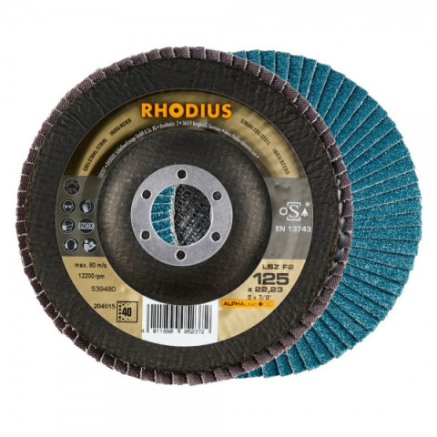 Disques à lamelles RHODIUS Inox LSZ F2 - Ø 125X22.23 - GR.80 - 204021