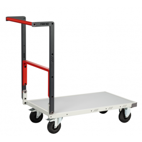 Chariot FLATPACK™ dossier repliable 850 x 500 mm plateau mélaminé roues CC 250 kg - 804721111