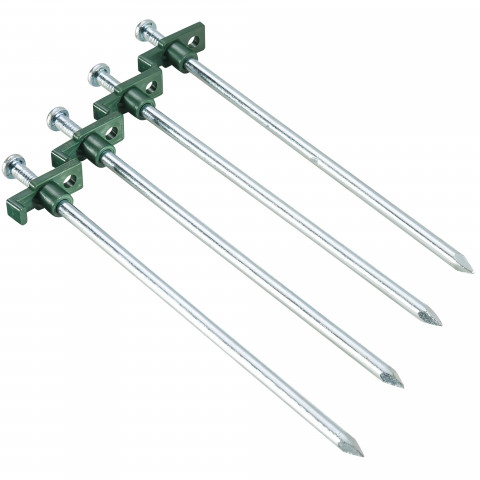 Lot de 4 piquets avec tête à crochet longs de 25 cm