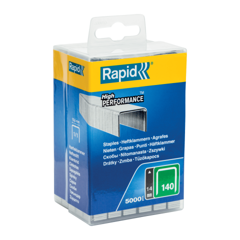 Agrafes en fil plat de 140/14mm de large - RAPID - boite de 5000 - 40303092