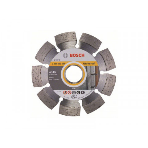 Disque diamant universel pour meuleuses Ø230mm alésage 22,23mm Expert for Universal BOSCH 2608602568