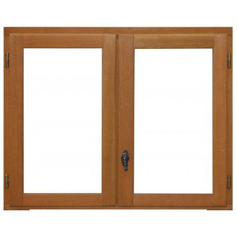 Fenêtre 2 vantaux en bois exotique hauteur 60 x largeur 90 (cotes tableau)