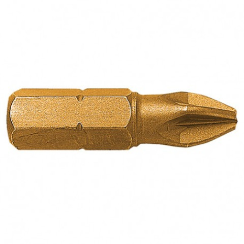 Embout de vissage série 1/4' 25 mm - Pozidriv PZ N.1 - Titane - LEMAN - 51201TI