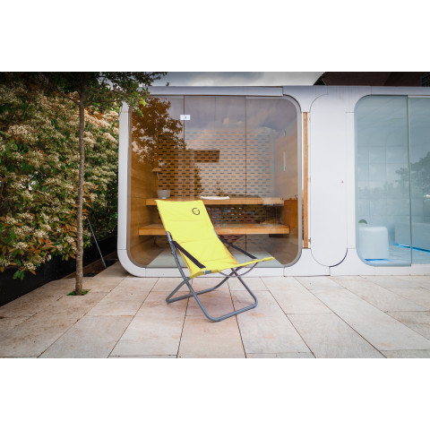 Fauteuil loggia 4 positions jaune - o'colors