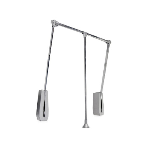 Penderie rabattable pour armoire Hang mural, 600-830, Chromé, Acier et Plastique