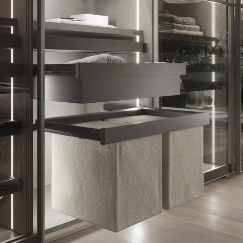 Tiroir métallique pour armoires et dressings Quartz - Dimensions aux choix