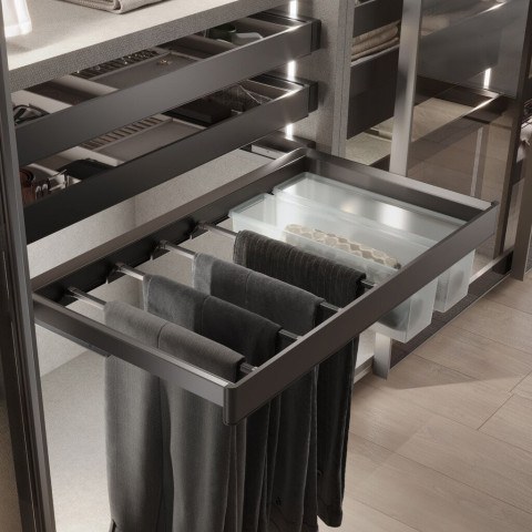 Plateau auxiliaire pour placards et dressings Quartz, Plastique