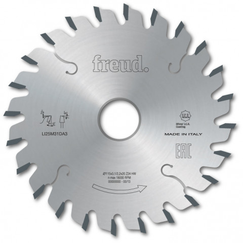 Lame d'inciseur conique industriel freud - ø100 3,1-4,3/2,2 al20 z24 conique - f03fs02610 -li25m31ba3