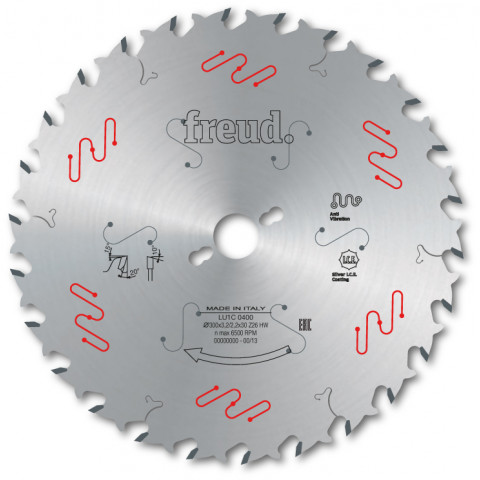 Lame de débit avec antirecul freud - ø450 4,4/3 al30 z38 ba - f03fs04611 -lu1c 1400