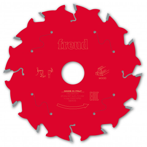 Lame pour scie circulaire portative freud - ø120 1,8/1,3 al20 z12 ba 15° - f03fs09663 -fr02w001h