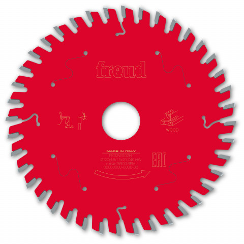 Lame pour scie circulaire portative freud - ø120 1,8/1,3 al20 z40 ba 5° - f03fs09664 -fr02w002h