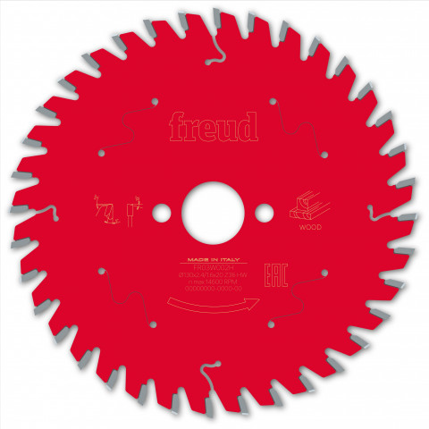 Lame pour scie circulaire portative freud - ø130 2,4/1,6 al20 z36 ba 5° - f03fs09666 -fr03w002h