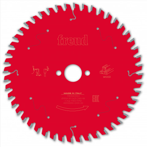 Lame pour scie circulaire portative filaire/sans fil freud - ø160 1,8/1,3 al20 z48 ba 5° - f03fs09677 -fr06w005h