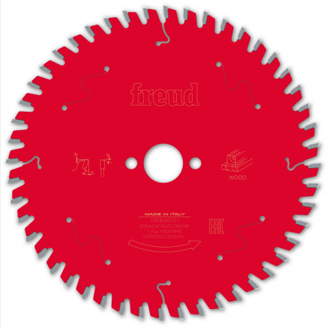 Lame pour scie circulaire portative freud - ø160 2,4/1,6 al20 z48 ba 5° - f03fs09683 -fr06w011h