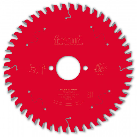 Lame pour scie circulaire portative freud - ø160 2,4/1,6 al30 z48 ba 5° - f03fs09685 -fr06w013h