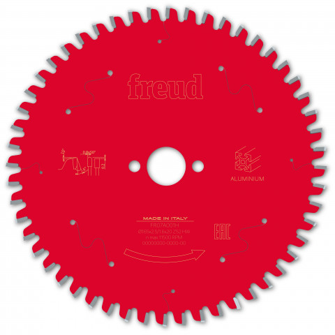 Lame pour scie circulaire portative freud - ø165 2,5/1,6 al20 z52 tp -5° - f03fs09809 -fr07a001h