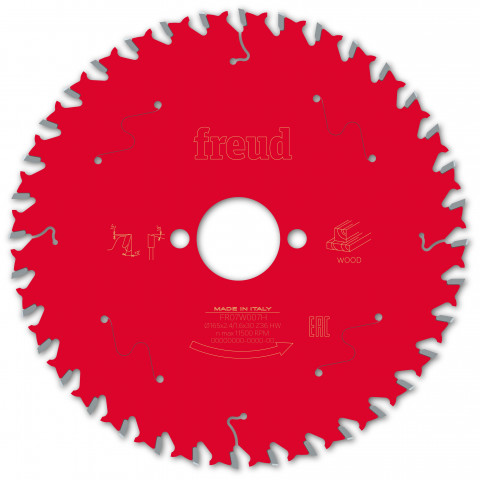Lame pour scie circulaire portative freud - ø165 2,4/1,6 al30 z36 ba 10° - f03fs09692 -fr07w007h