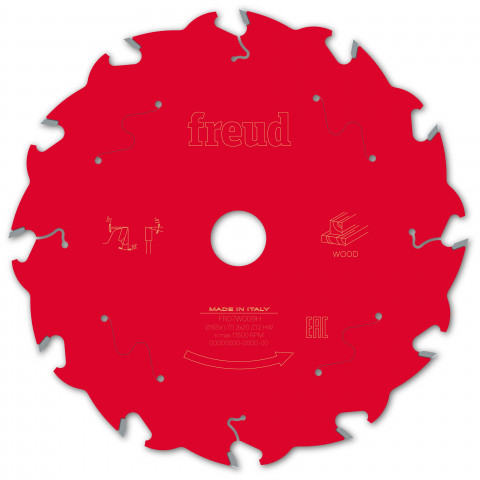 Lame pour scie circulaire portative filaire/sans fil freud - ø165 1,7/1,3 a20 z12 ba 20° - f03fs10040 -fr07w009h