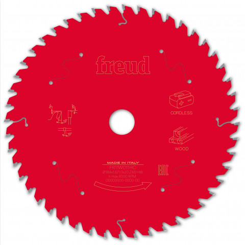Lame pour scie circulaire portative sans fil freud - ø184 1,55/1 al20 z48 ba 10° - f03fs10056 -fr11w011hc