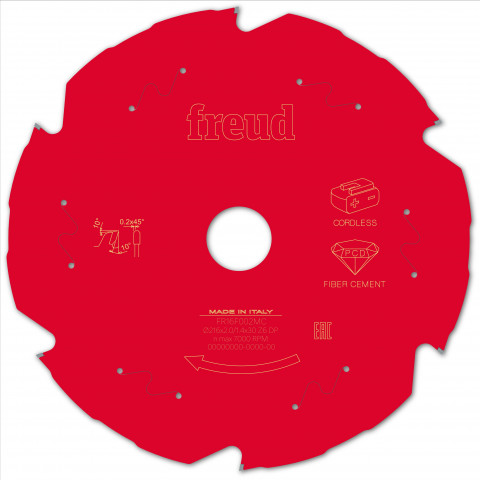 Lame diamant pour scie circulaire portative sans fil freud - ø216 2/1,4 al30 z6 td 10° - f03fs10098 -fr16f002mc